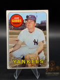vintage Baseball trading card of Jake Gibbs with the New York Yankees topps chewing gum base