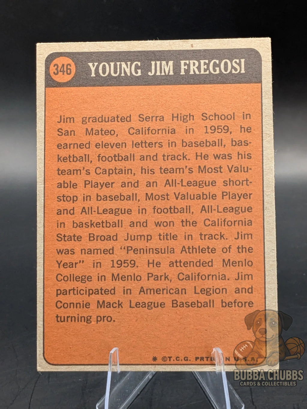 vintage baseball Trading card featuring Jim Fregosi topps chewing gum Boyhood Photos of the Stars insert