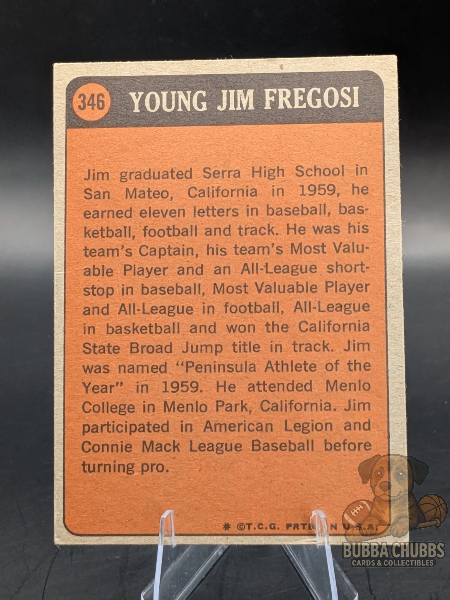 vintage baseball Trading card featuring Jim Fregosi topps chewing gum Boyhood Photos of the Stars insert