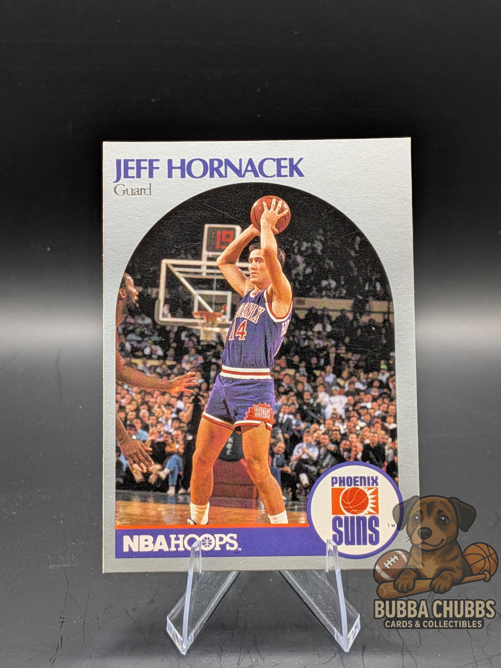 Basketball trading card of Jeff Hornacek NBA hoops early modern 90's era