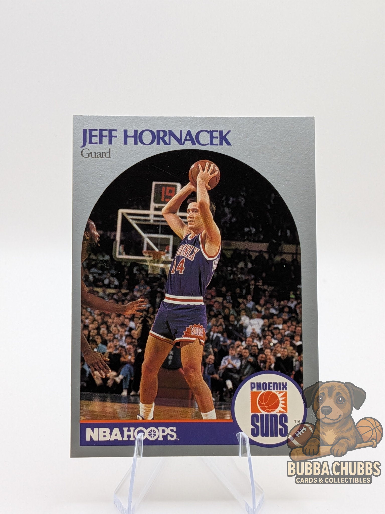 Basketball trading card of Jeff Hornacek NBA hoops early modern 90's era
