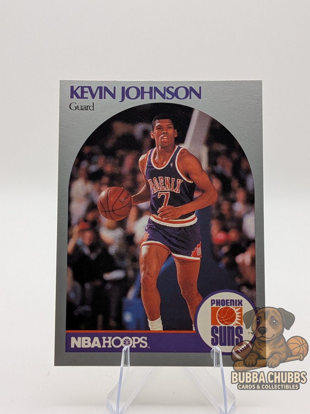 Basketball trading card of Kevin Johnson with Phoenix Suns nba hoops