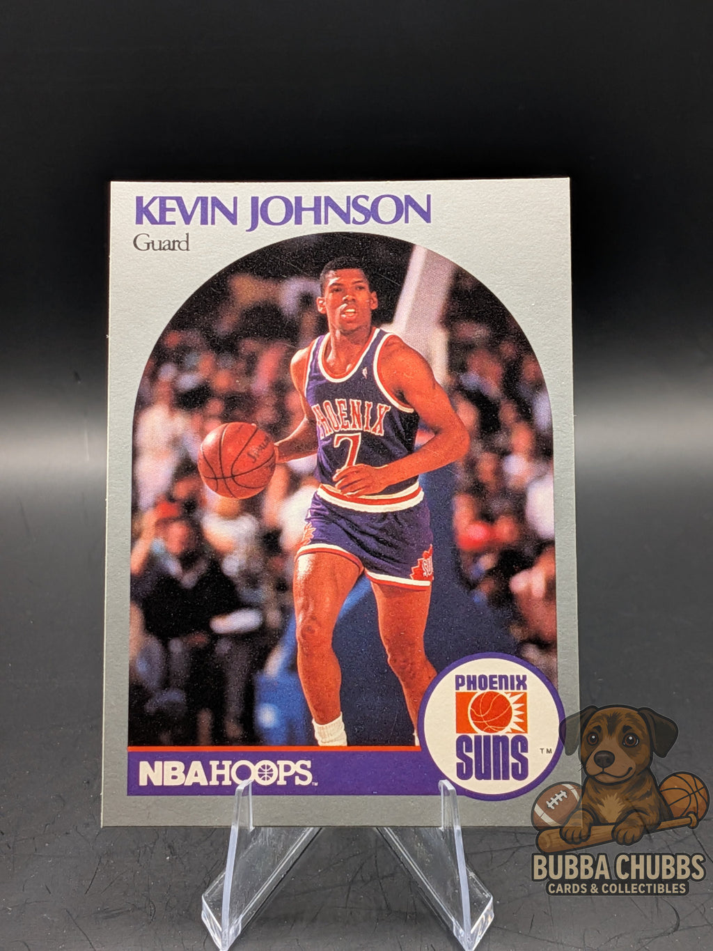 Basketball trading card of Kevin Johnson with Phoenix Suns nba hoops