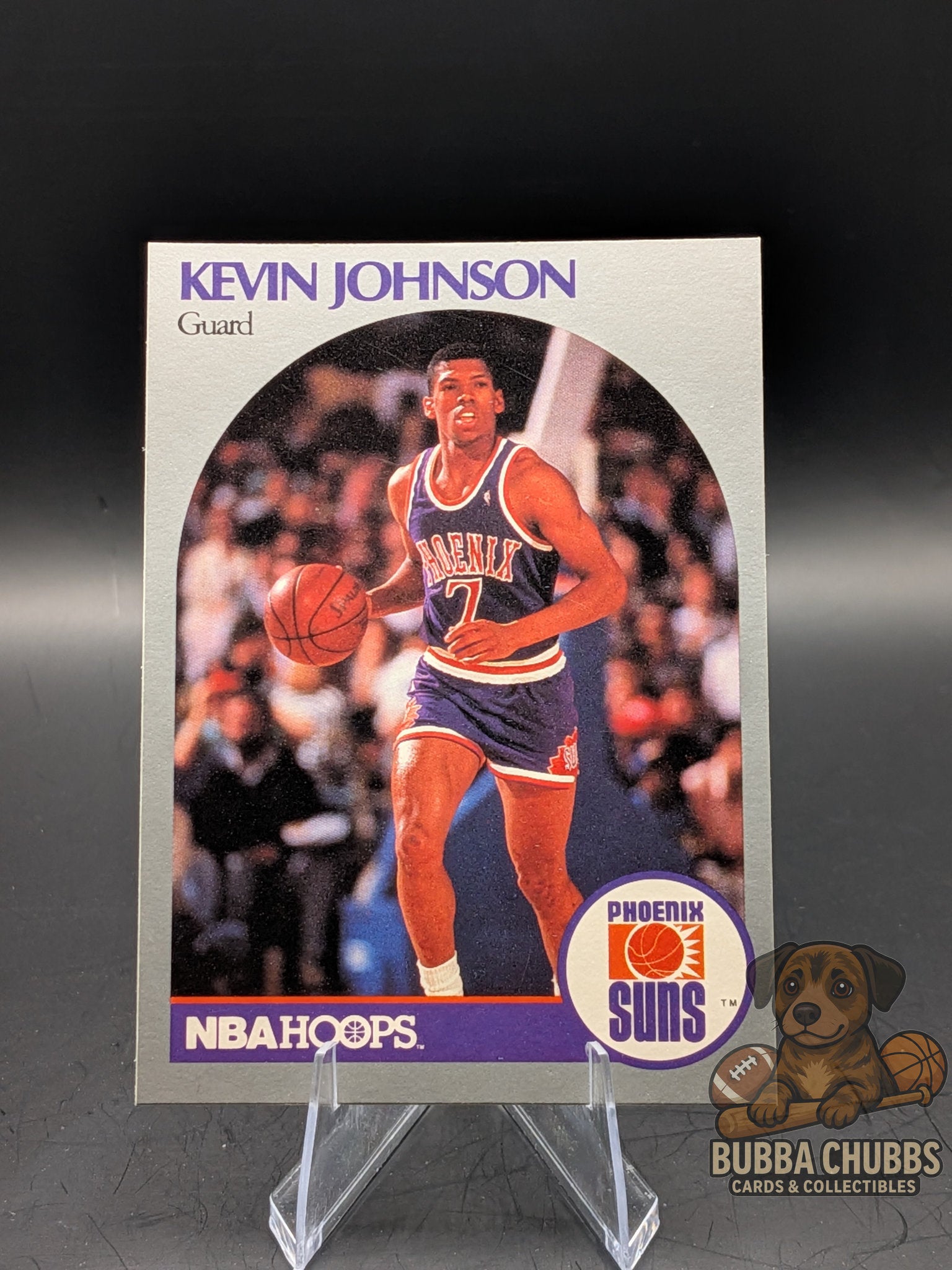 Basketball trading card of Kevin Johnson with Phoenix Suns nba hoops