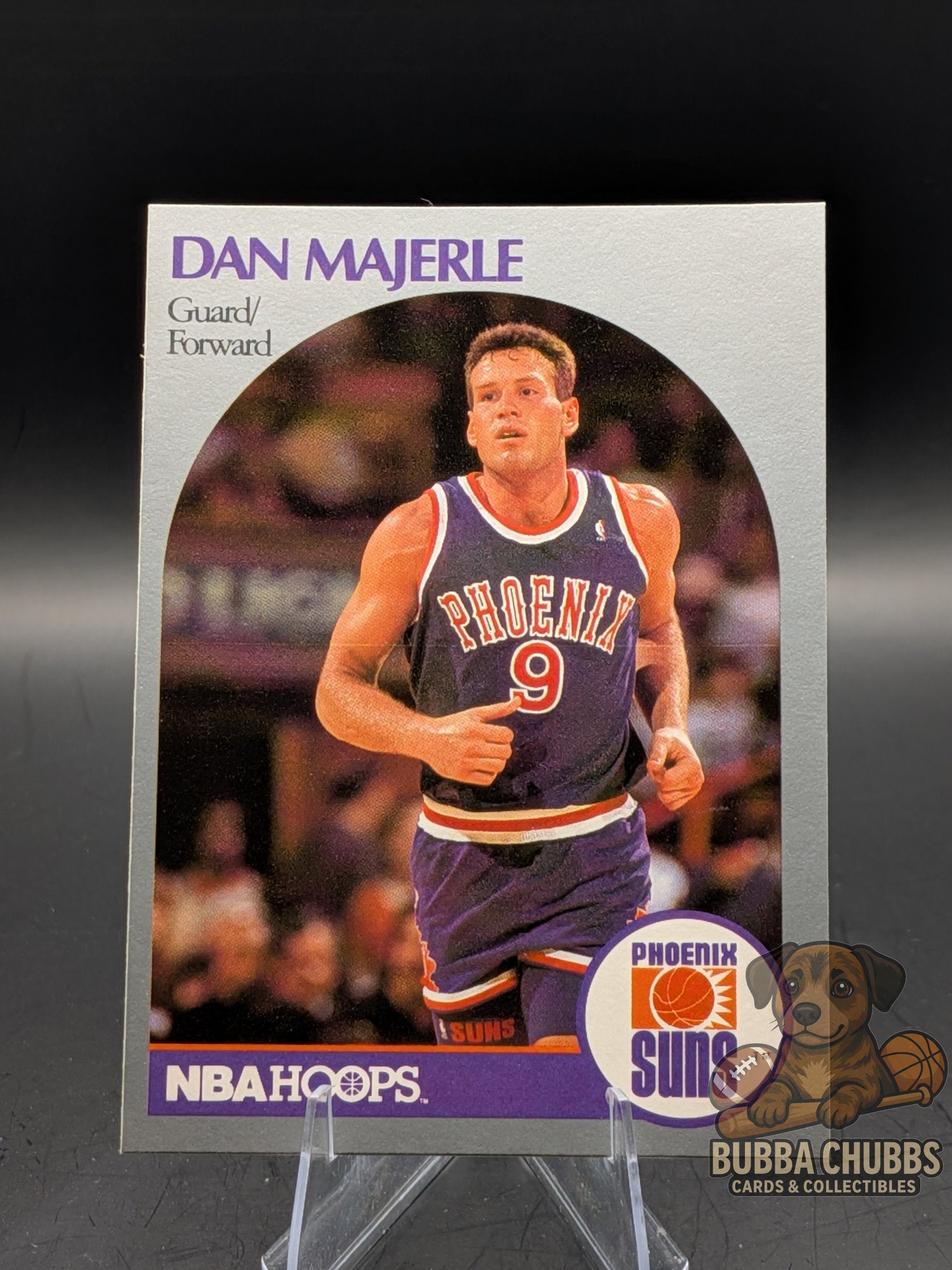 Basketball trading card of Dan Majerle with Phoenix Suns NBA Hoops 90's era early modern