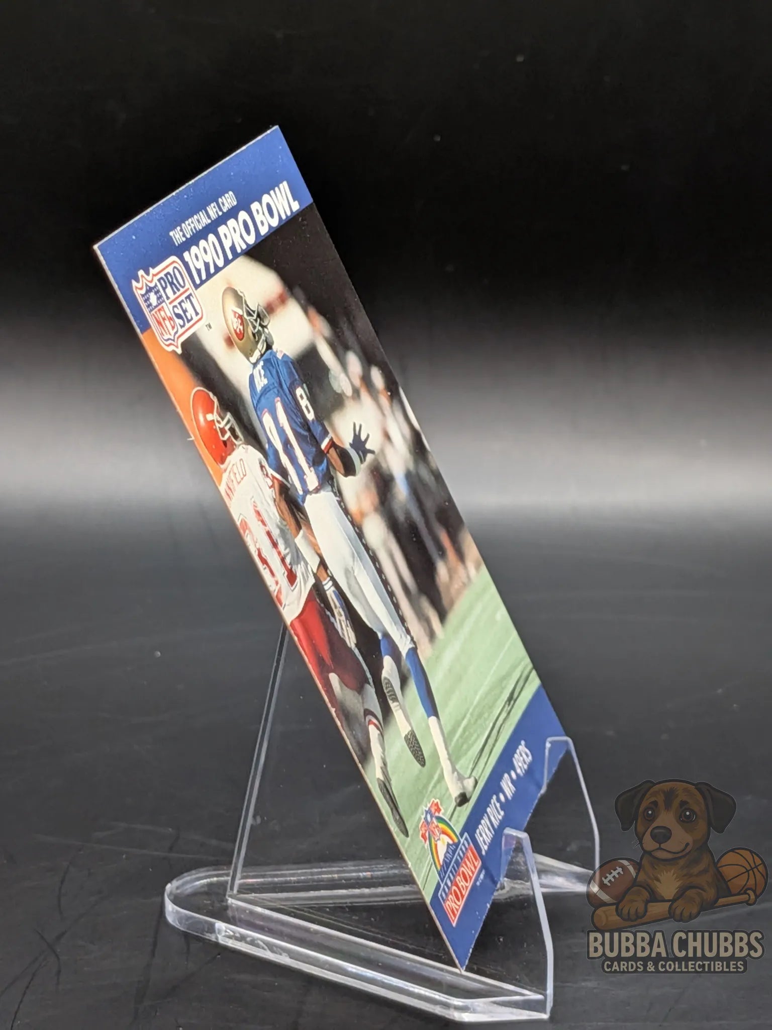 Vintage Football Trading Card featuring Jerry Rice of the 49ers at the 1990 Pro Bowl nfl pro set