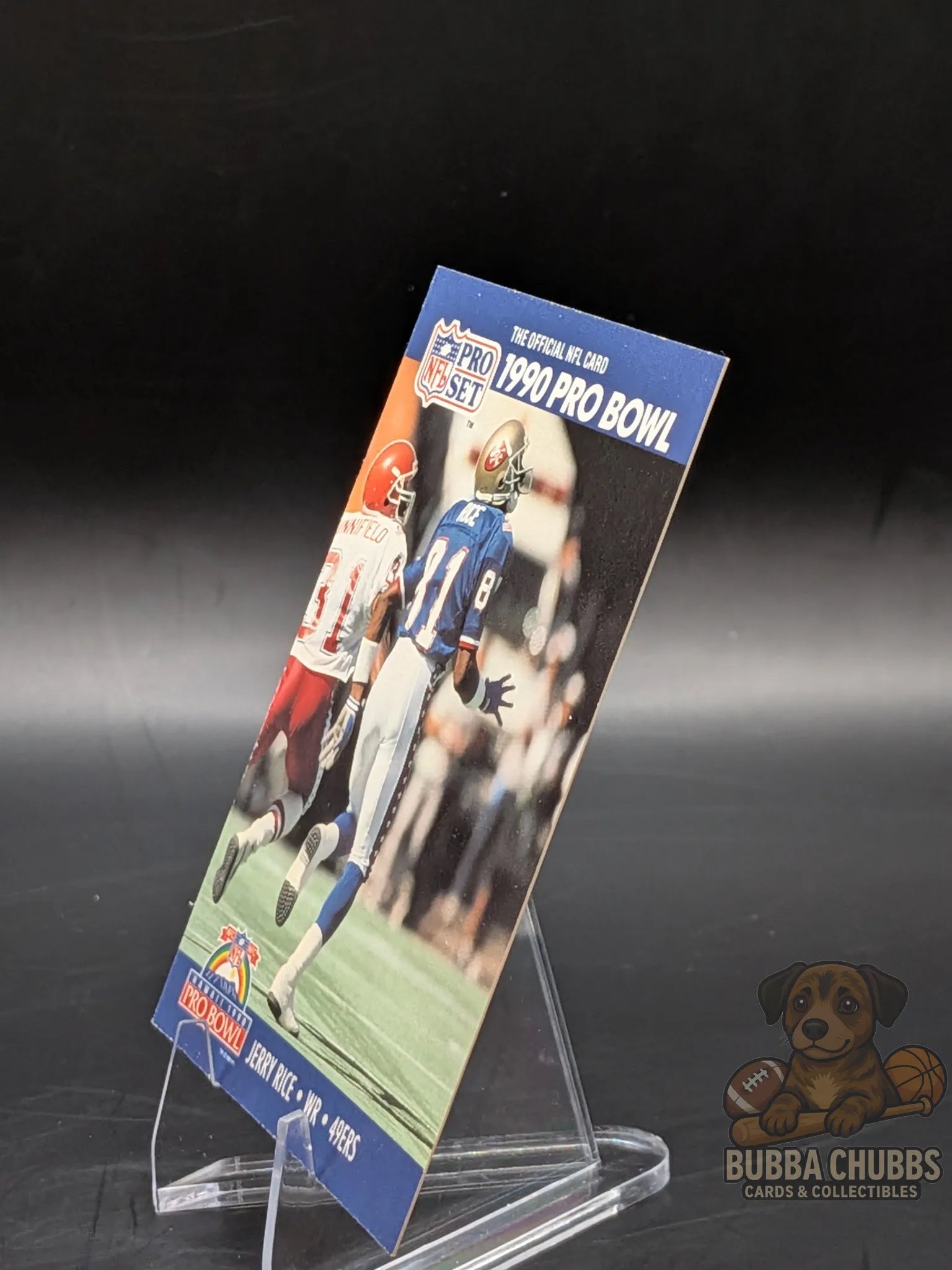 Vintage Football Trading Card featuring Jerry Rice of the 49ers at the 1990 Pro Bowl nfl pro set