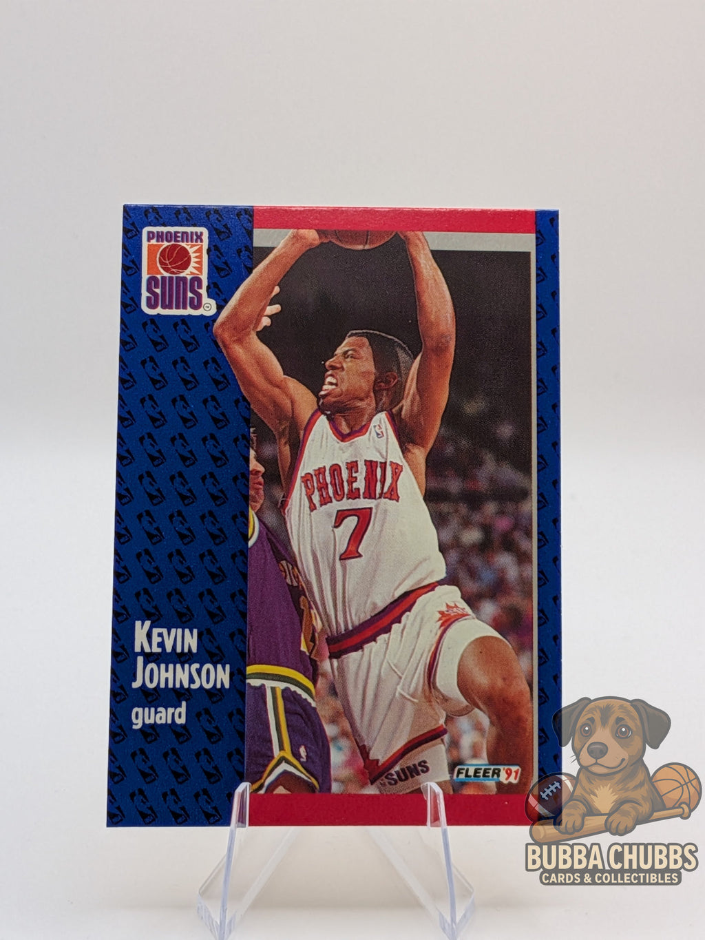 basketball trading card of Kevin Johnson  of the phoenix suns fleer 