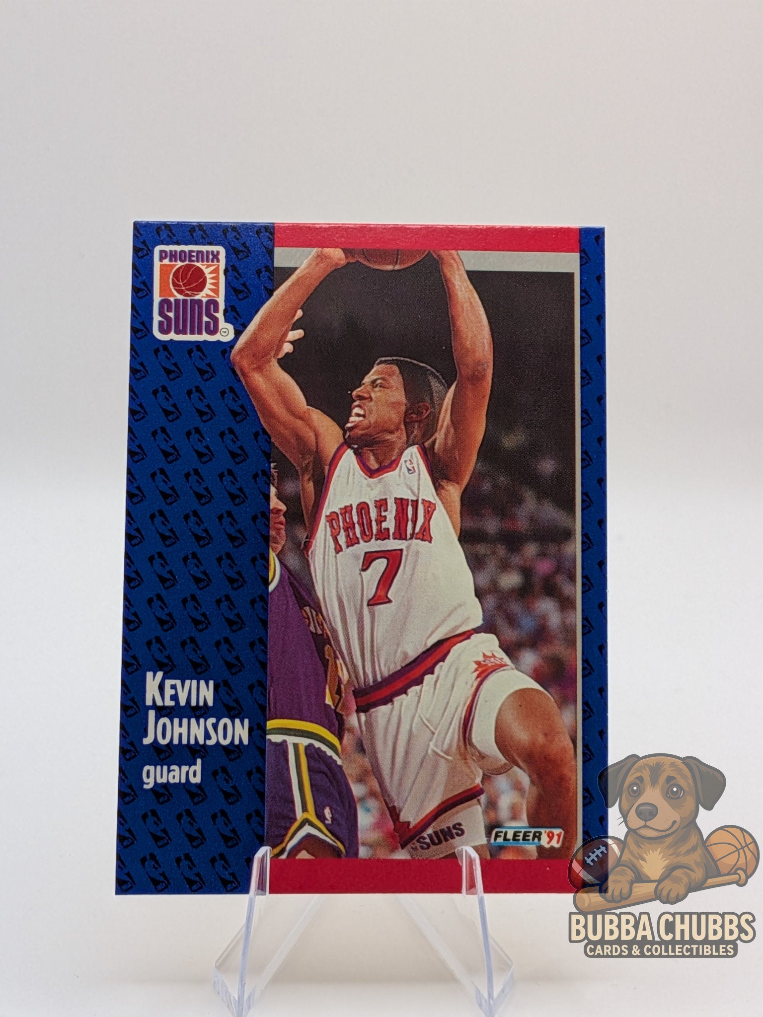 basketball trading card of Kevin Johnson  of the phoenix suns fleer 
