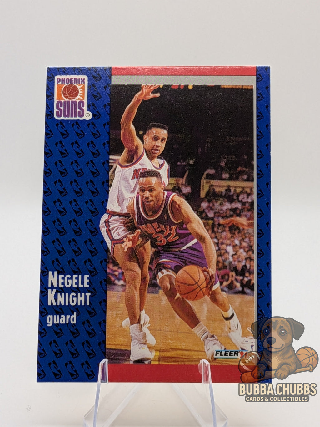 Basketball trading card of Negele Knight with Phoenix Suns  fleer early modern 90's era