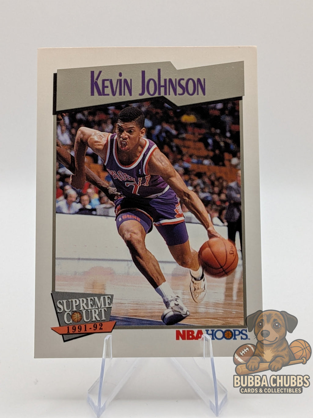 Basketball trading card of Kevin Johnson 'NBA Hoops' supreme court insert