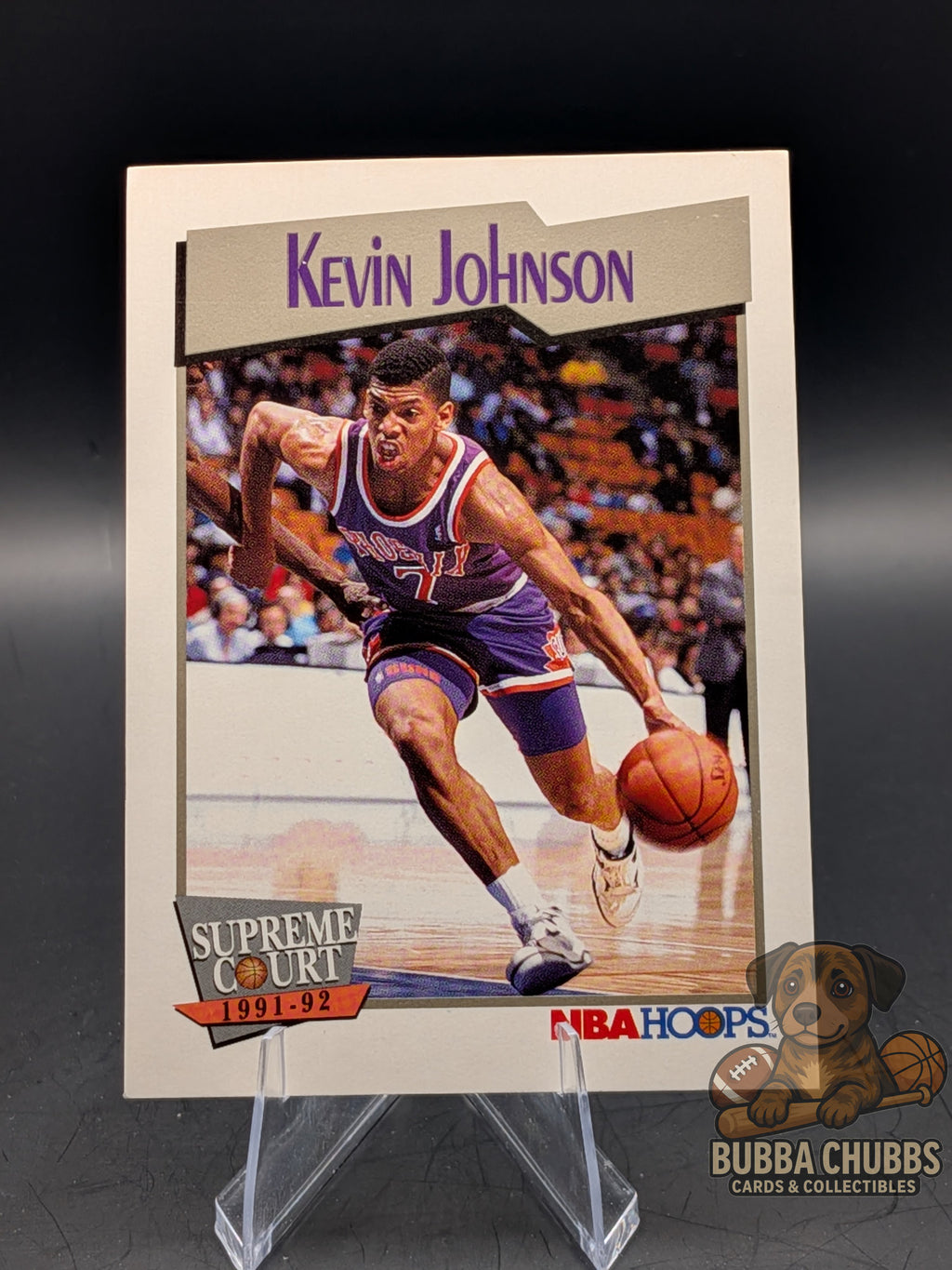 Basketball trading card of Kevin Johnson 'NBA Hoops' supreme court insert