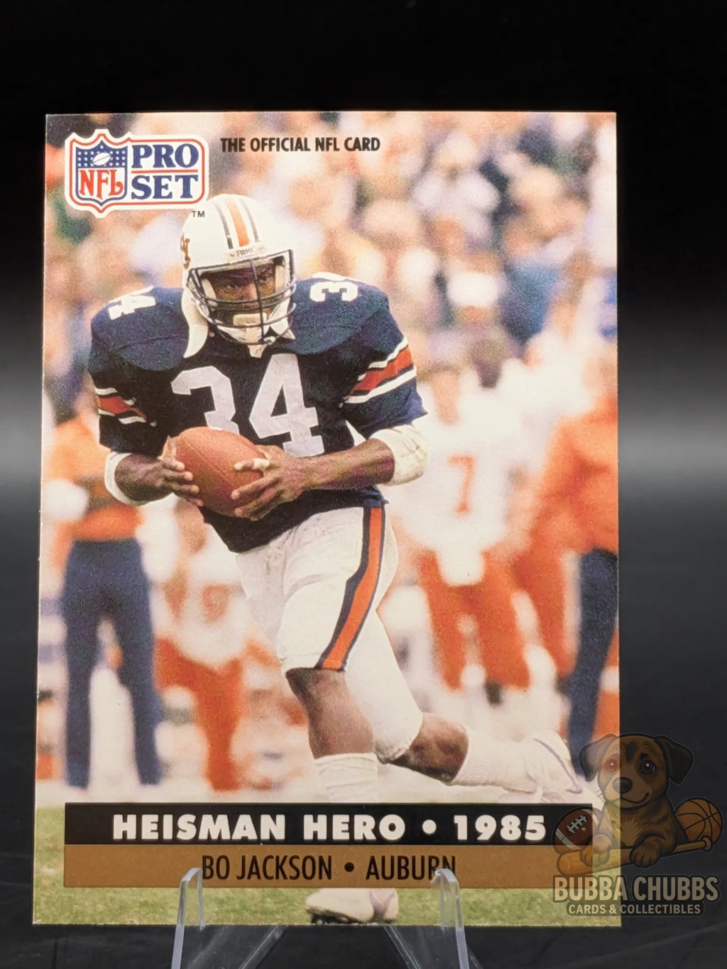 Vintage 1991 Football trading card featuring Heisman Hero Bo Jackson nfl pro set