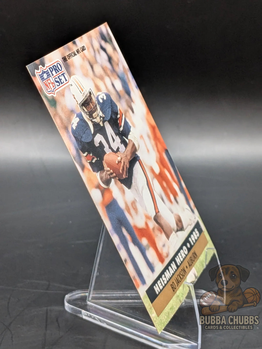 Vintage 1991 Football trading card featuring Heisman Hero Bo Jackson nfl pro set