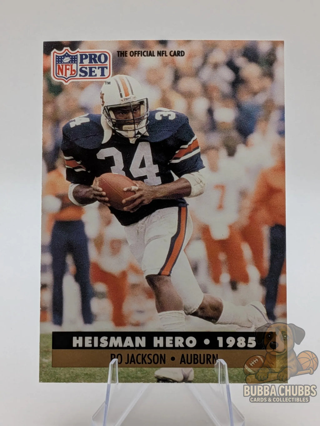Vintage 1991 Football trading card featuring Heisman Hero Bo Jackson nfl pro set