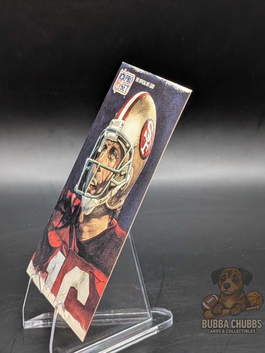 Vintage Football trading card featuring Joe Montana of the San Francisco 49ers nfl pro set.