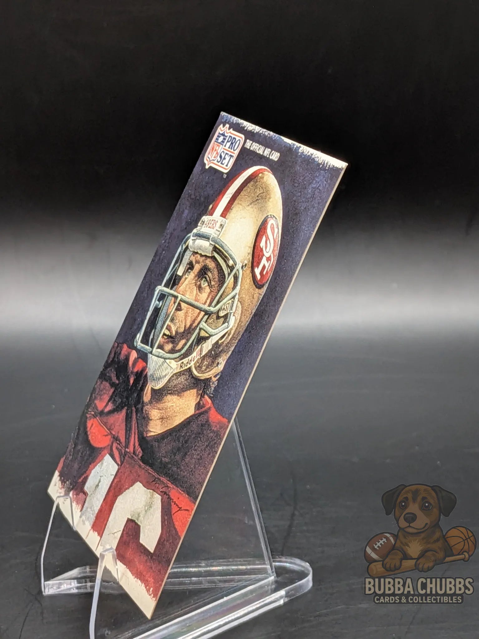 Vintage Football trading card featuring Joe Montana of the San Francisco 49ers nfl pro set.