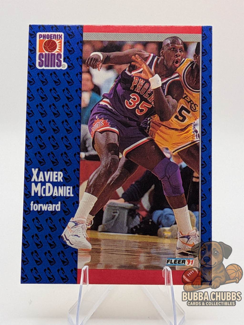 Basketball trading card of Xavier McDaniel of the Phoenix Suns fleer base 90's era