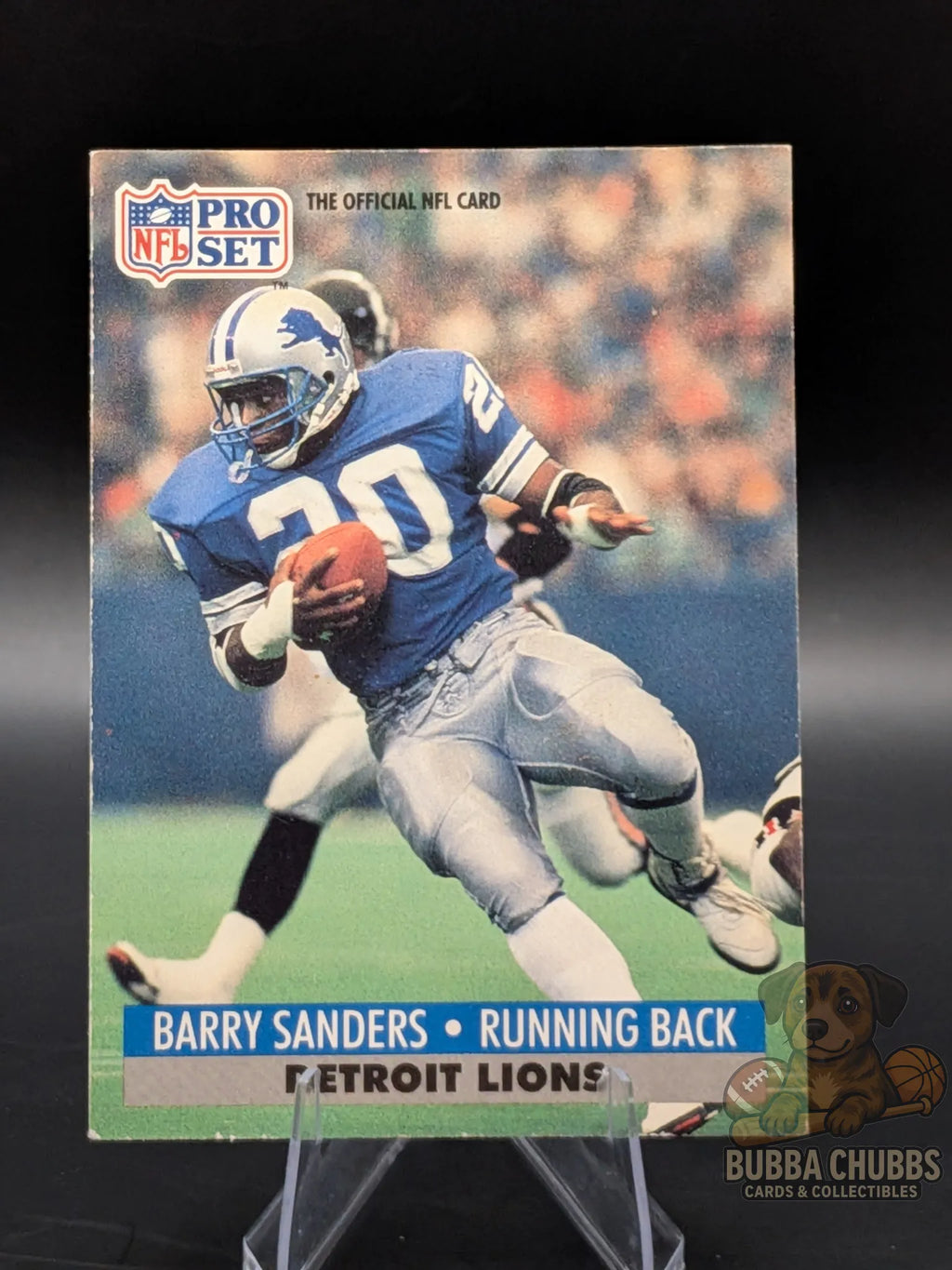 Vintage Football trading card featuring Barry Sanders of the Detroit Lions nfl pro set