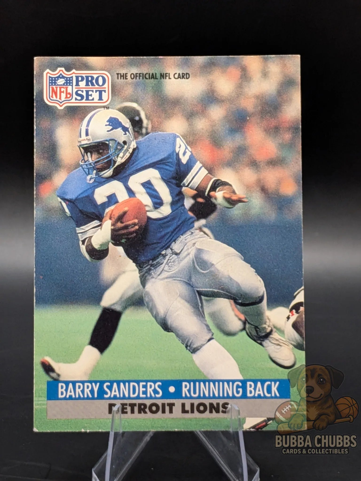 Vintage Football trading card featuring Barry Sanders of the Detroit Lions nfl pro set