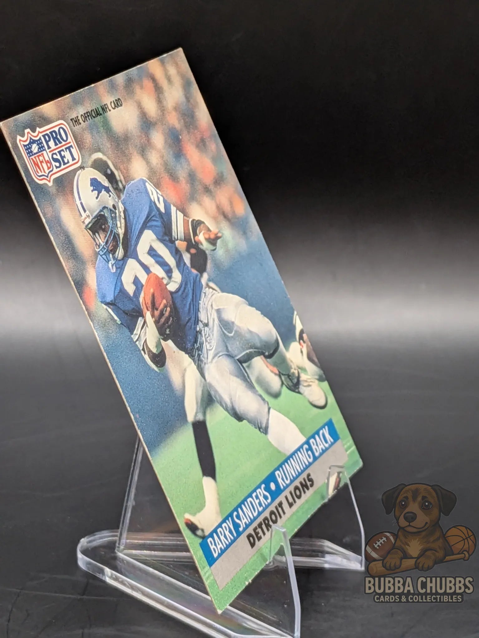 Vintage Football trading card featuring Barry Sanders of the Detroit Lions nfl pro set