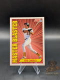 Baseball trading card of Jose Canseco score 90's era master blaster insert