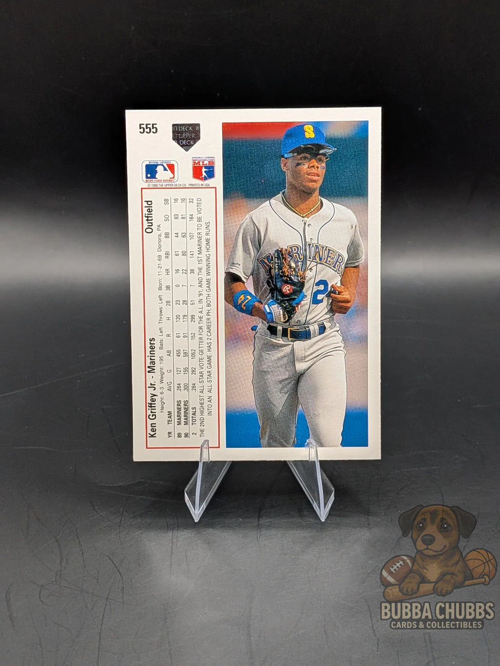 Baseball trading card of Ken Griffey Jr.  of the Seattle mariners upper deck 