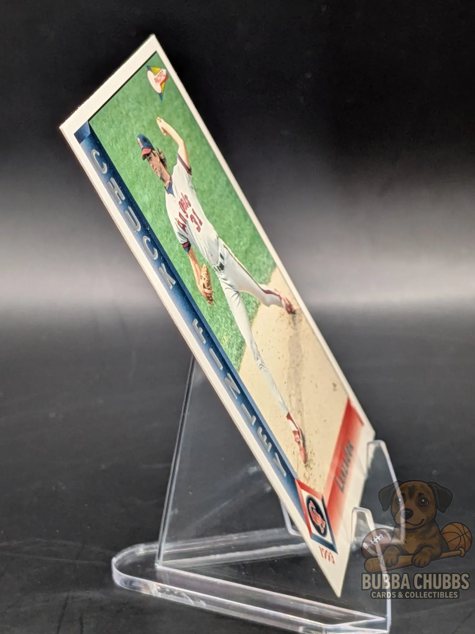 90's era Baseball trading card of Chuck Finley pacific trading company Primera Edicion en Espanol