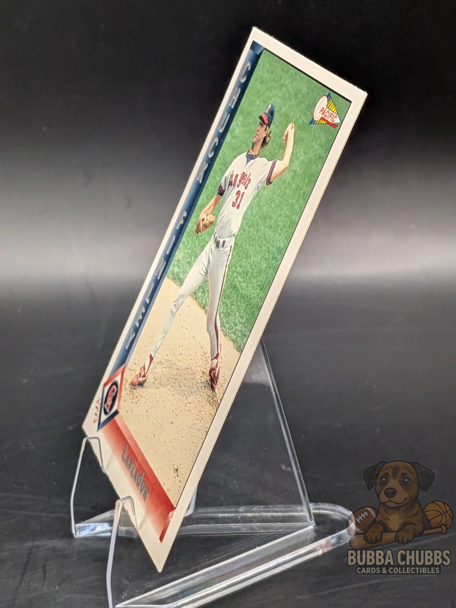 90's era Baseball trading card of Chuck Finley pacific trading company Primera Edicion en Espanol