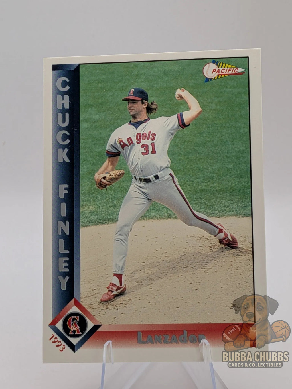90's era Baseball trading card of Chuck Finley pacific trading company Primera Edicion en Espanol