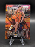 Basketball trading card featuring rookie evan mobley of the Cleveland cavaliers panini prizm instant impact insert