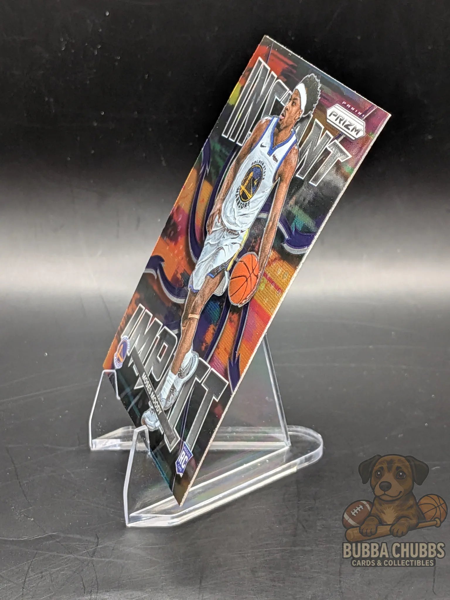 Basketball trading card featuring  moses moody rookie cards instant impact panini prizm
