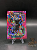 basketball trading card of Kevin Garnett of the Minnesota timberwolves panini prizm pink pulsar parallel