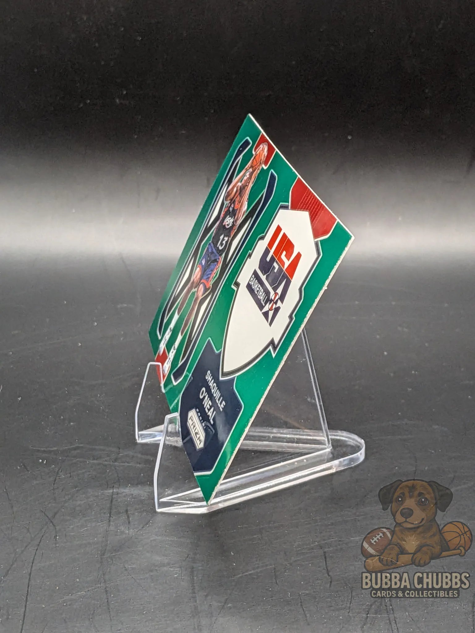 Basketball trading card  panini prizm usa basketball insert green parallel shaquille oneal 