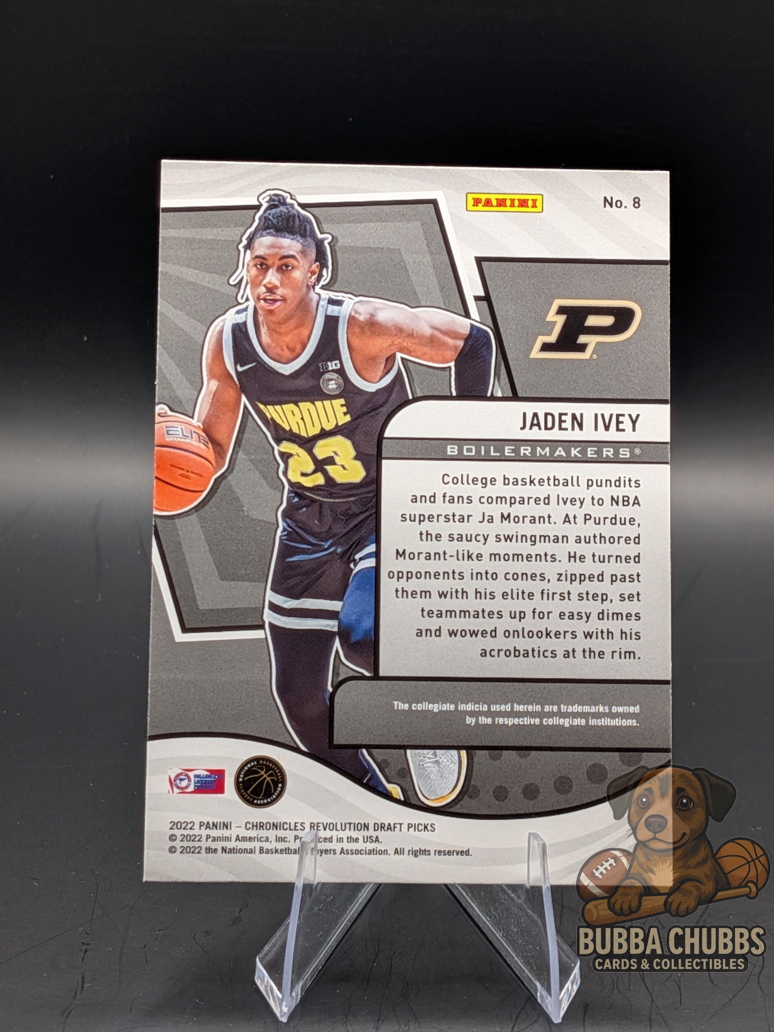 basketball trading card featuring rookie Jaden Ivey panini revolution parallel