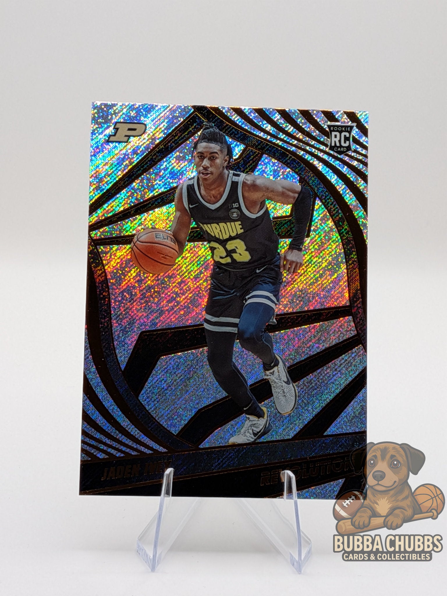 basketball trading card featuring rookie Jaden Ivey panini revolution parallel