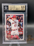 Baseball trading card of Mike Trout Topps Update Series All Star Game Insert BGS 9.5