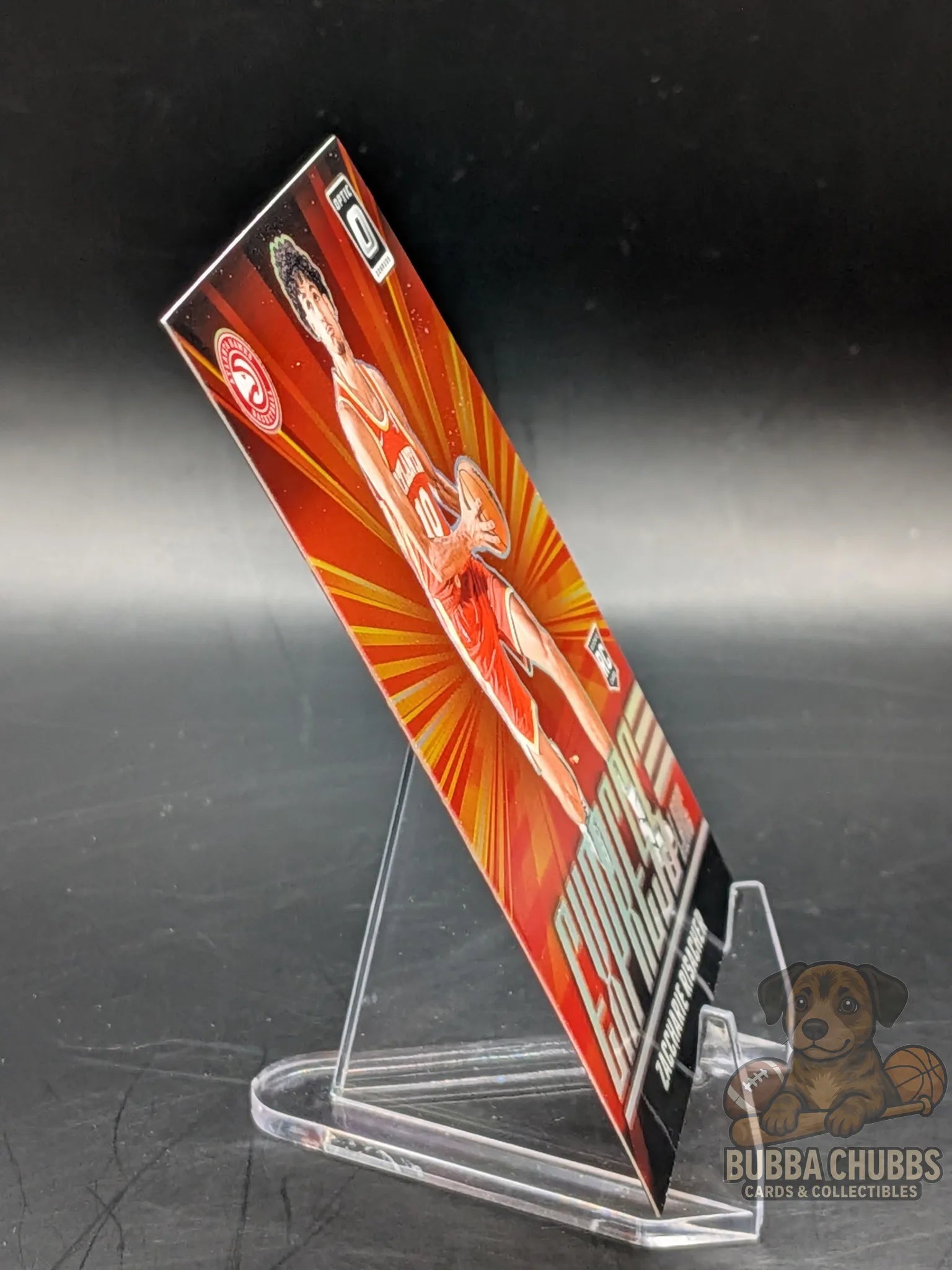 Basketball trading card featuring rookie Zaccharie risacher of the atlanta hawks panini donruss express lane 