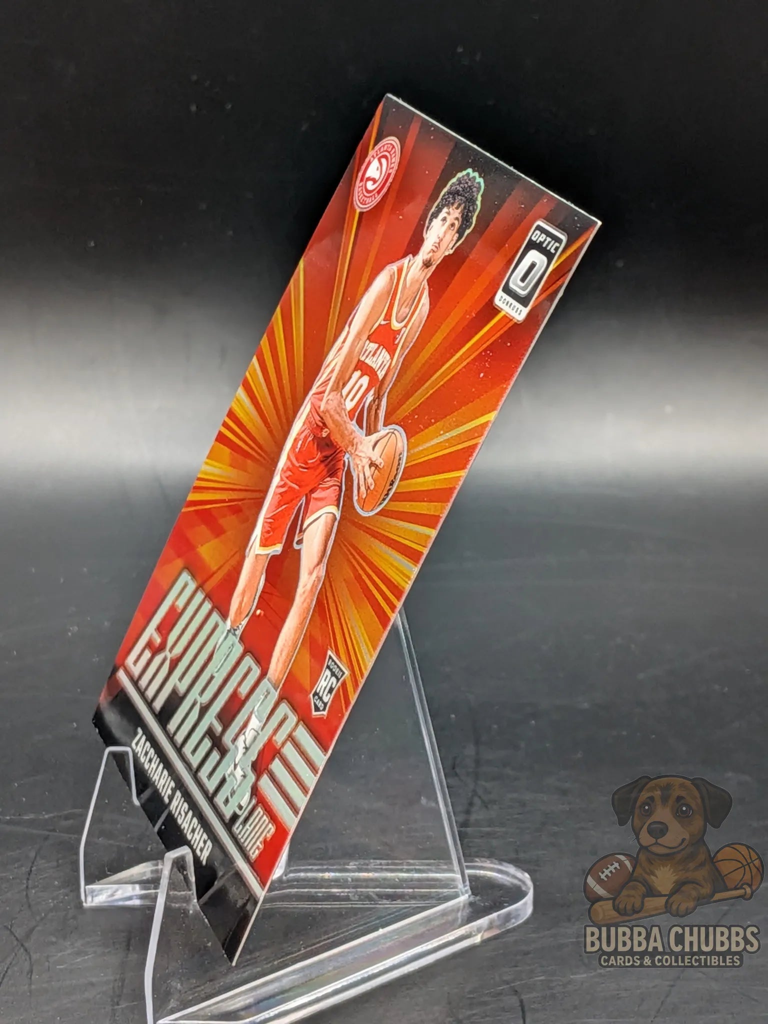 Basketball trading card featuring rookie Zaccharie risacher of the atlanta hawks panini donruss express lane 