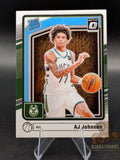 Basketball trading card of AJ Johnson of the Milwaukee Bucks panini donruss  optic rated rookie