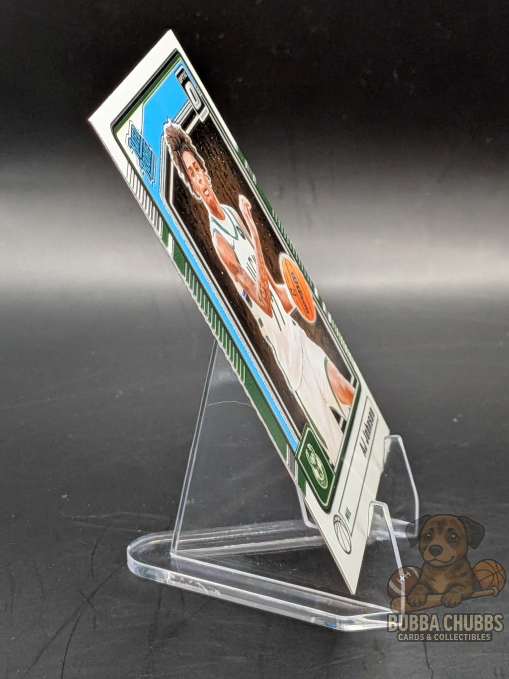 Basketball trading card of AJ Johnson of the Milwaukee Bucks panini donruss  optic rated rookie