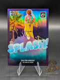 Basketball rookie trading card Dalton Knecht of the LA Lakers panini donruss optic splash! blue parallel holographic