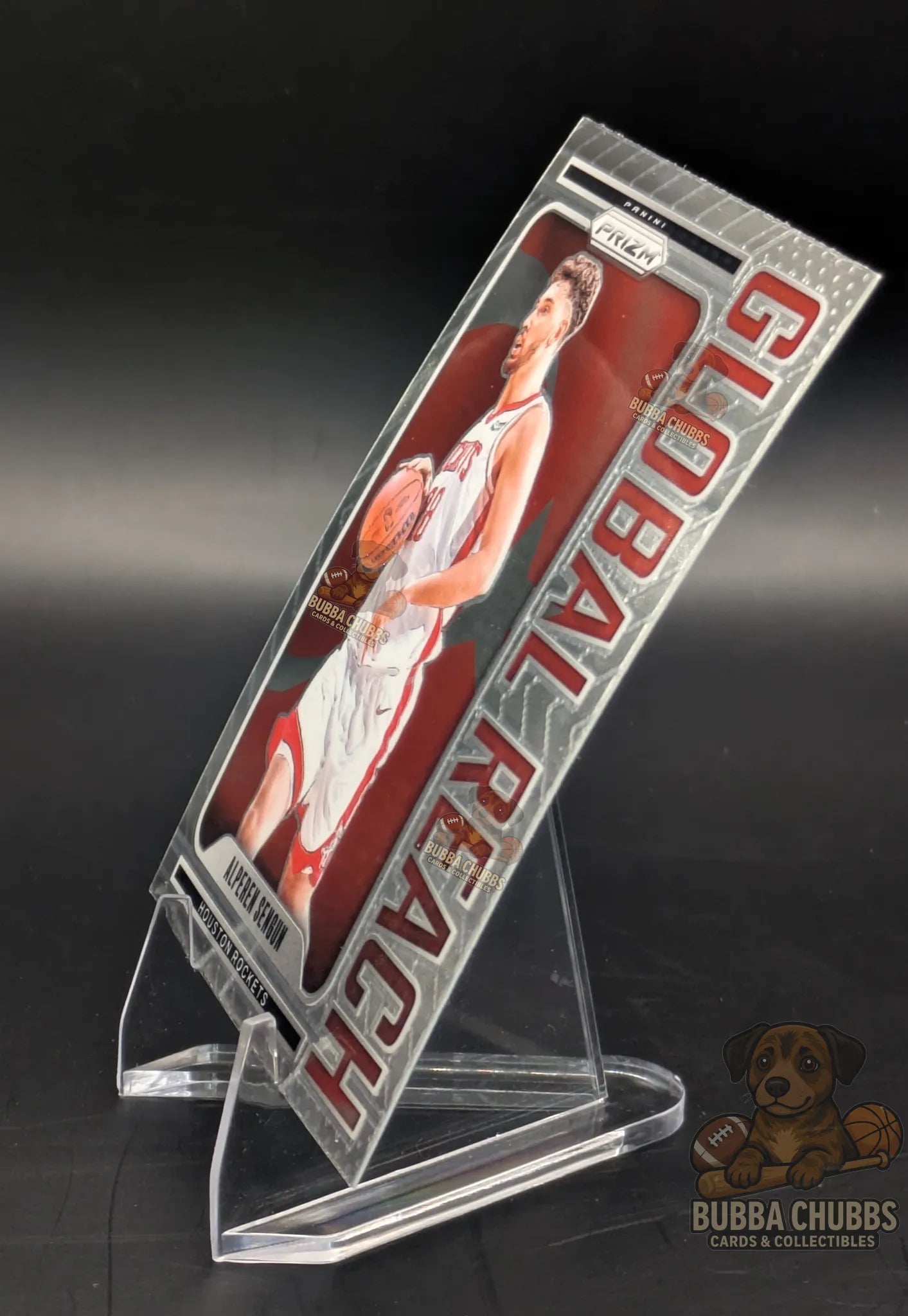 Basketball trading card featuring Alperen Sengun of the Houston Rockets Panini Prizm Global Reach Subset Parallel