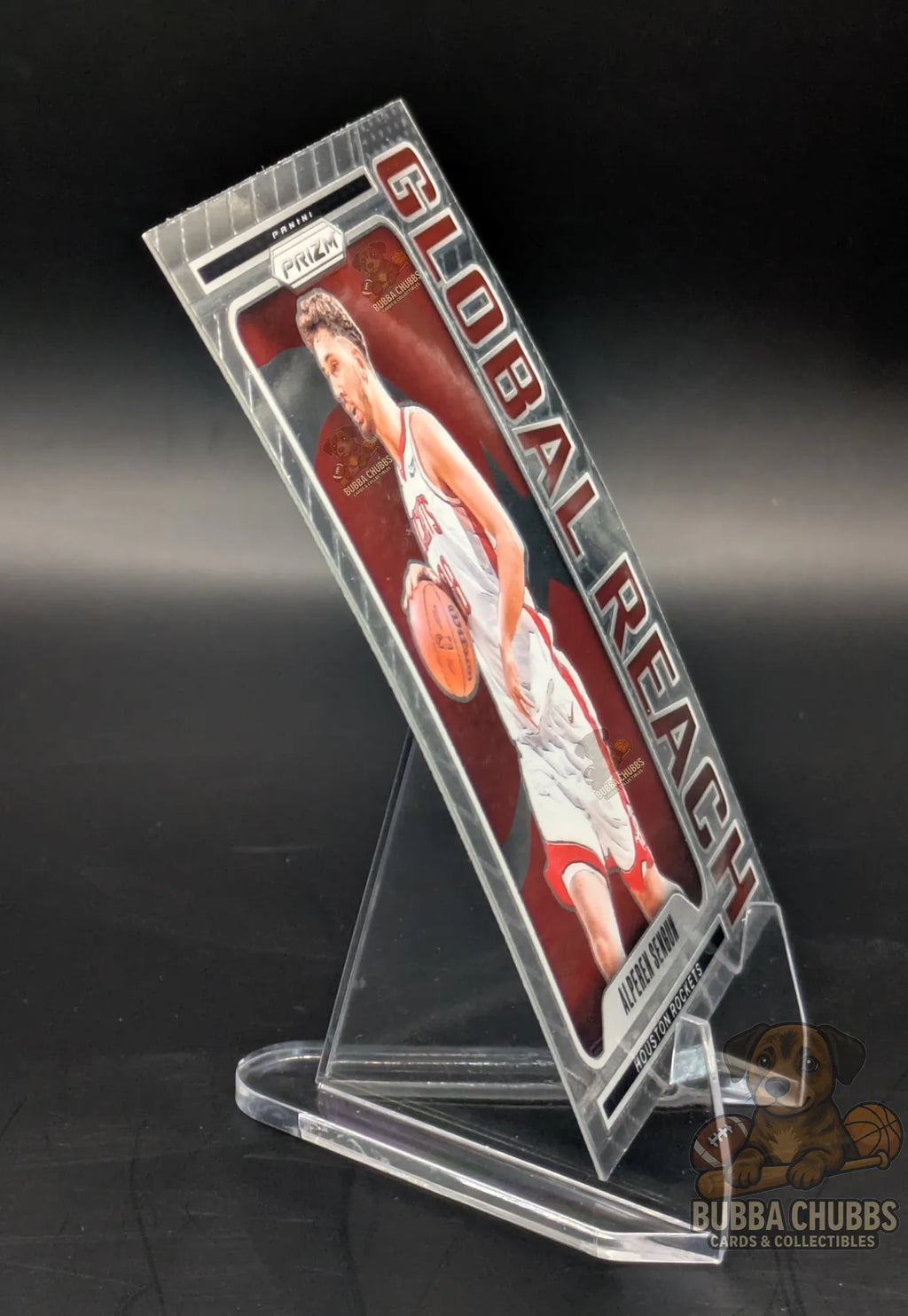 Basketball trading card featuring Alperen Sengun of the Houston Rockets Panini Prizm Global Reach Subset Parallel