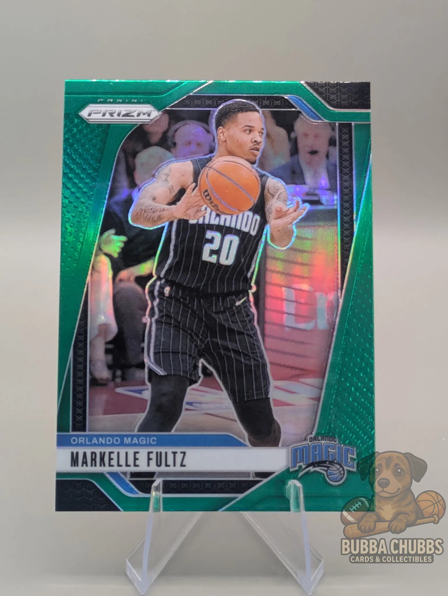 Basketball trading card featuring Markelle Fultz of the Orlando Magic Panini Prizm Green Parallel