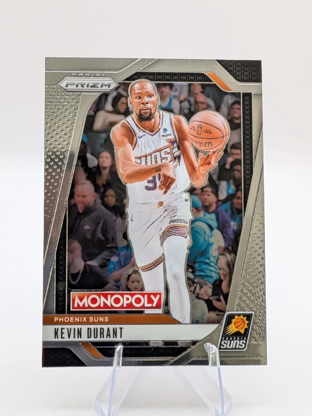 Basketball trading card featuring Kevin Durant panini prizm Monopoly base