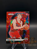 Basketball trading card featuring Matas Buzelis of the Chicago Bulls Panini Prizm Red Ice Rookie parallel