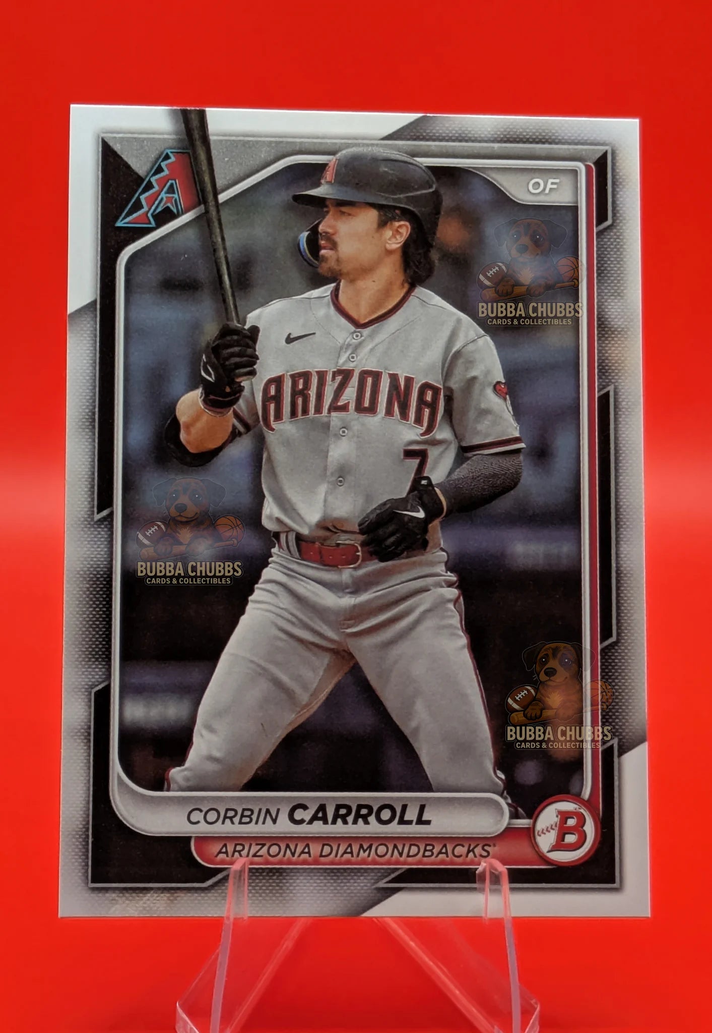 Baseball trading card of Corbin Carroll Arizona Diamondbacks Bowman Base