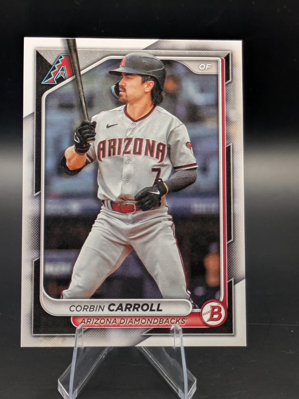 Baseball trading card of Corbin Carroll Arizona Diamondbacks Bowman Base