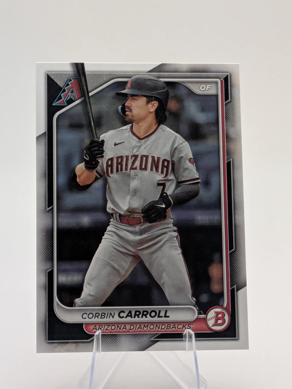 Baseball trading card of Corbin Carroll Arizona Diamondbacks Bowman Base